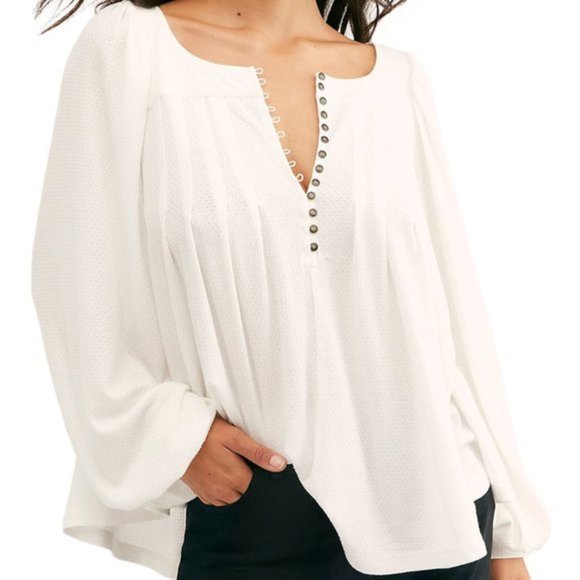 Free People Tops - Free People Devin Textured Knit Top. M